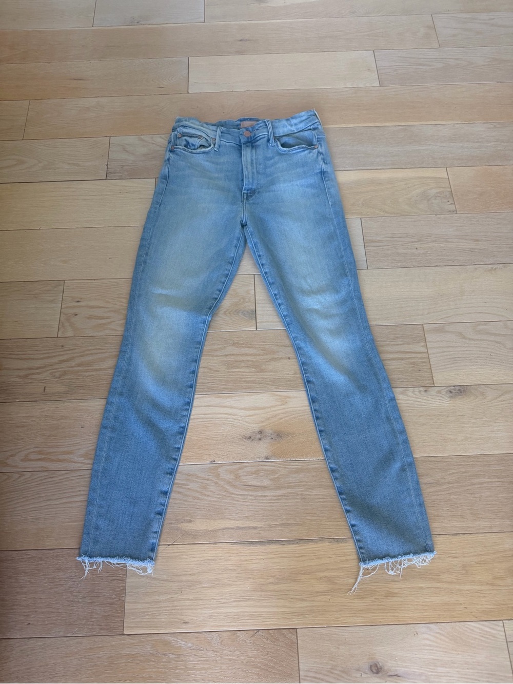 Mother denim high waisted looker ankle fray 28